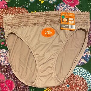 Warners L7 lace hi cut briefs